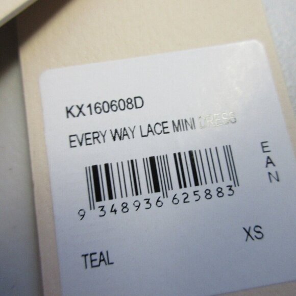 Keepsake Every Way Lace Mini Dress XS Blue Strapless Party Prom Cocktail 310 - Picture 4 of 11